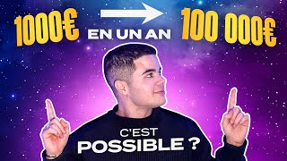 miniature Youtube, Le commencement du challenge 1000€ to 100000€